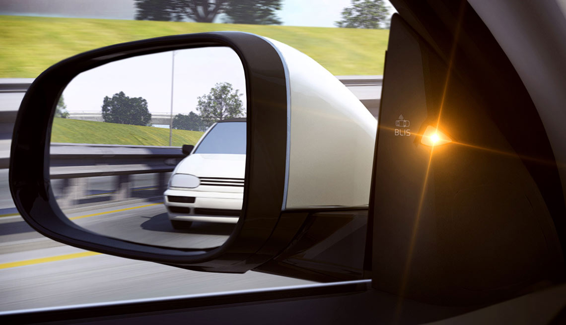 Latest high tech car features - Blind-Spot Monitoring and Cross-Traffic Alert