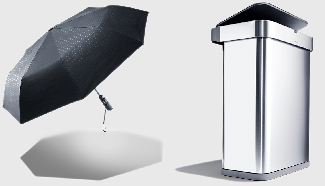 Technology to the rescue - Umbrella & trash can