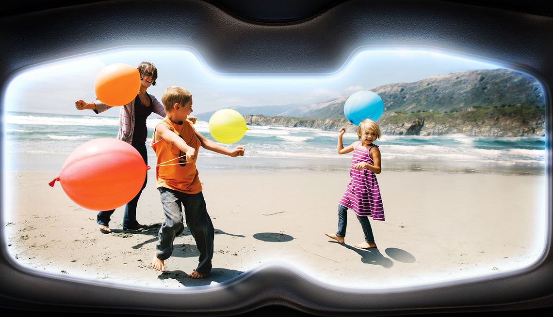 Realidad virtual vista a través de un visor