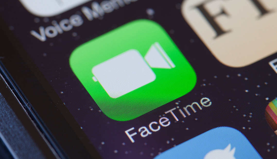 Facetime mobile app on an iPhone