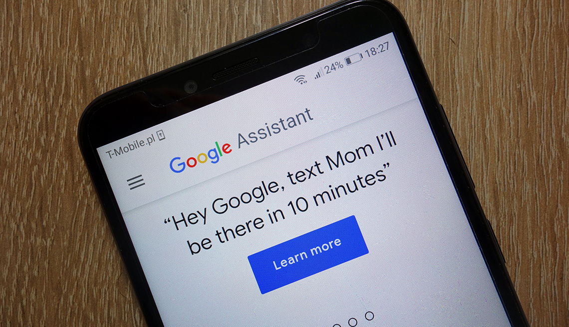 Google Assistant on a smartphone