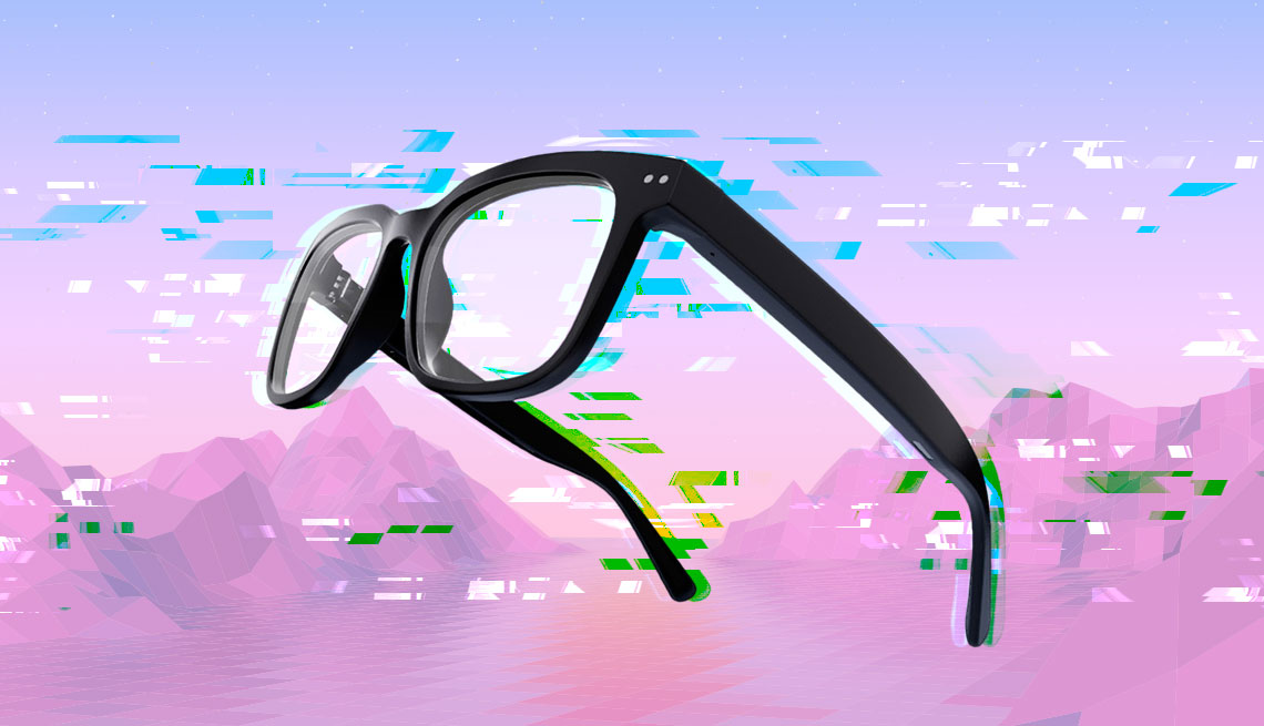 Gafas inteligentes de audio Nuance que proporcionan audífonos de venta libre dentro de los marcos de las gafas.