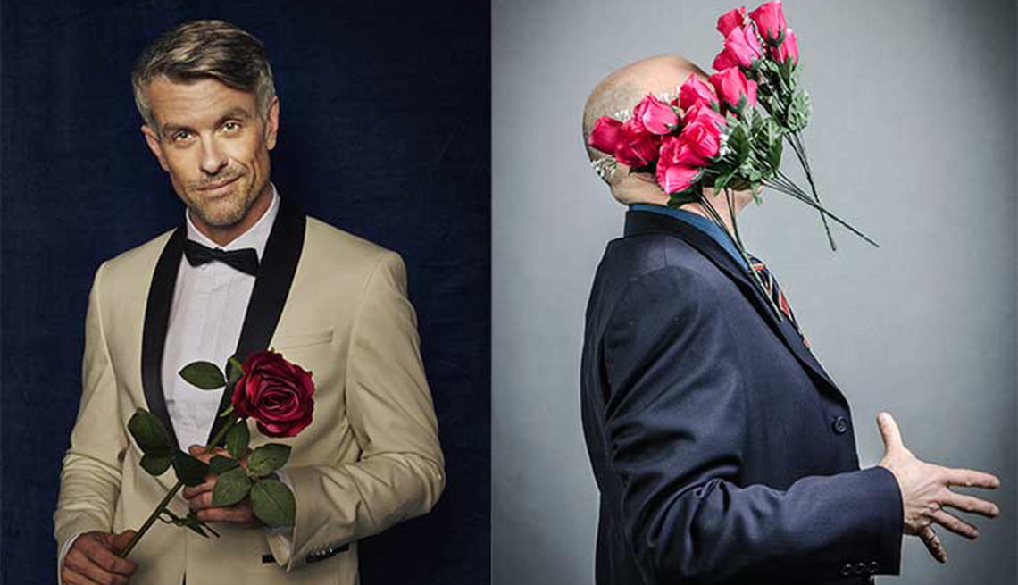 Man dressed in tuxedo carrying flowers, Valentine's Day, How to Up Your Game, 