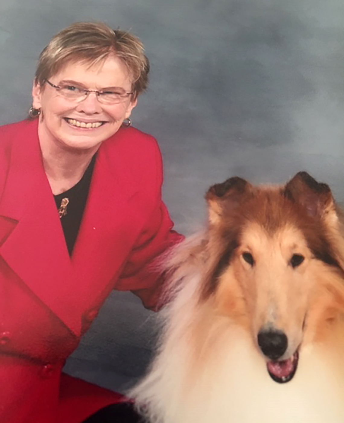 Diane Haston Wagener y su perro