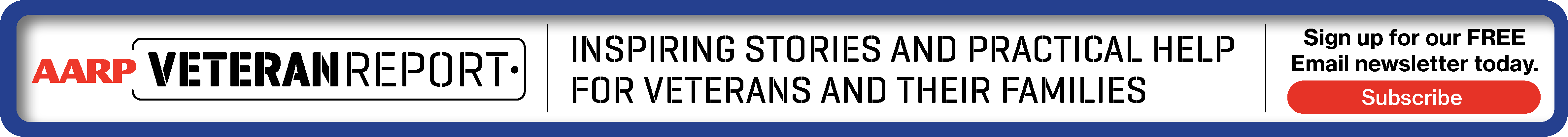 a banner to subscribe to the veteran report