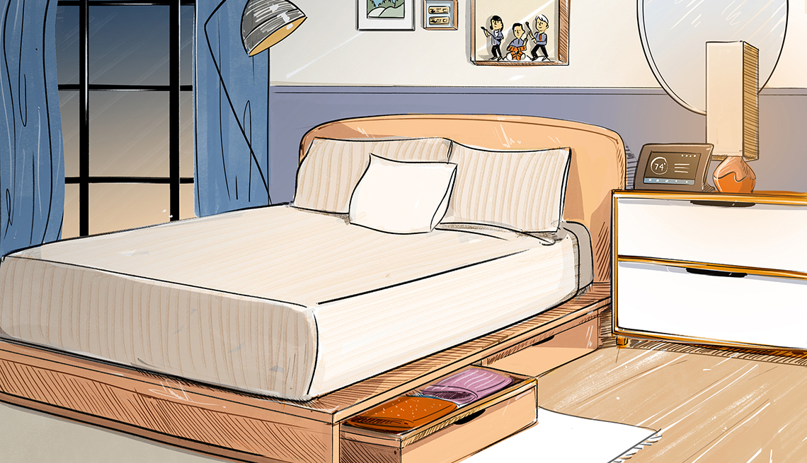 Boceto de diseño para un dormitorio