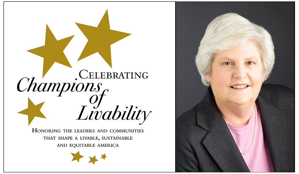 Nancy LeaMond of AARP is honored as a Champion of Livability