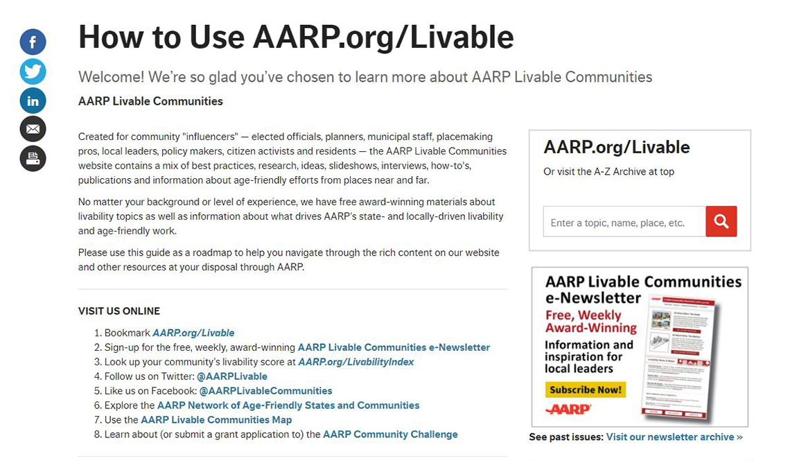 How to Use AARP.org/Livable