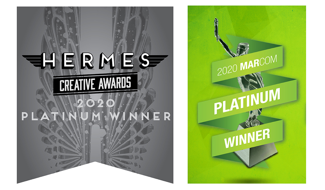 Hermes and Marcom award logos for the AARP Rural Livability Report