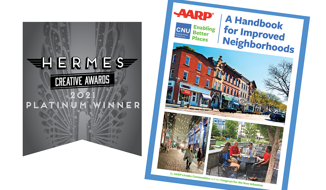 Hermes Creative Awards logo and A Handbook for Improved Neighborhoods