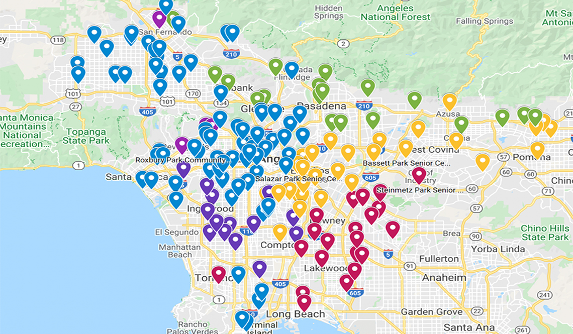Los Angeles Meal Sites for Older Adults