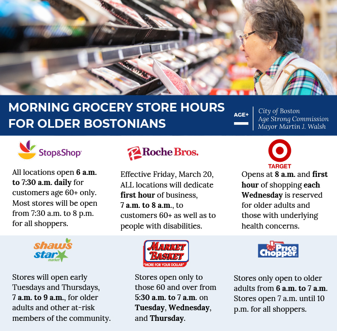 Morning Grocery Store Hours for Seniors