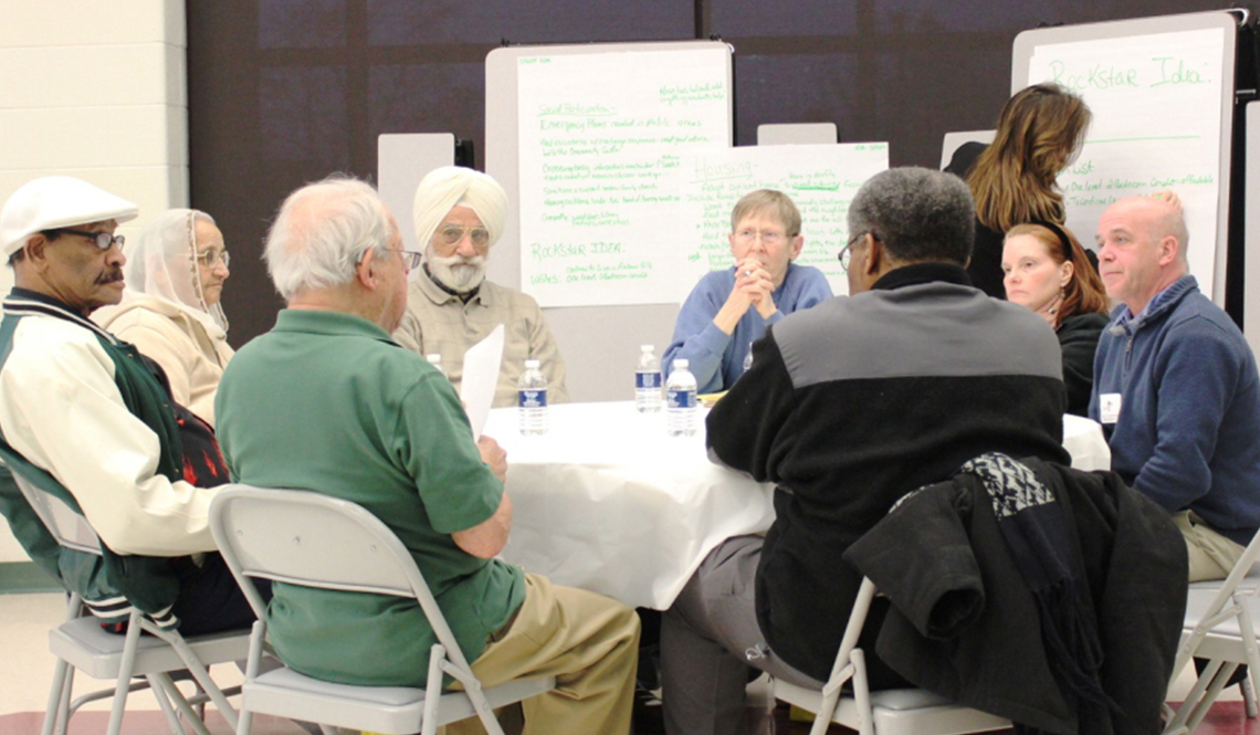 An age-friendly planning session in Auburn Hills, Michigan