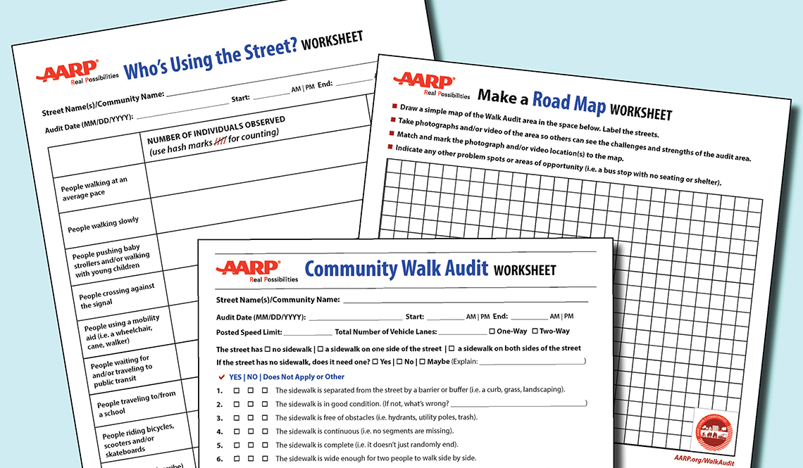 AARP Walk Audit Worksheets