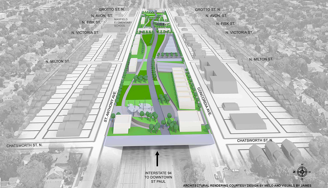 An illustration showing the proposed Rondo Land Bridge