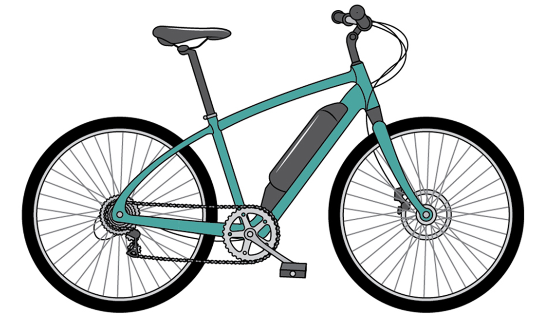 Illustration of an e-bike