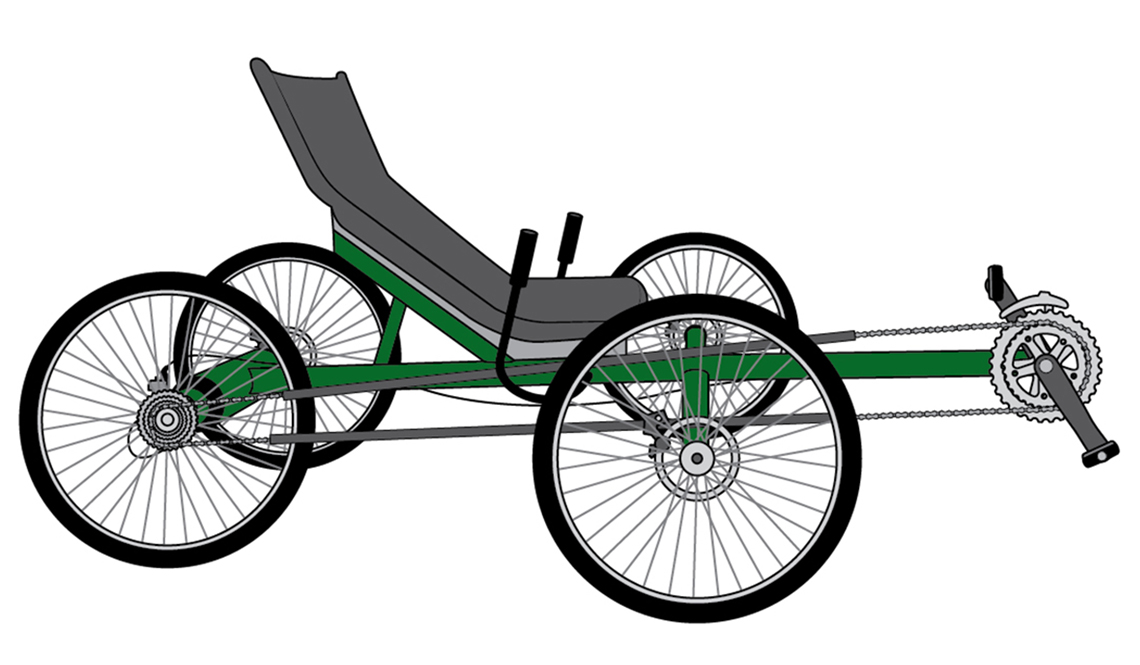 Illustration of a quadracycle