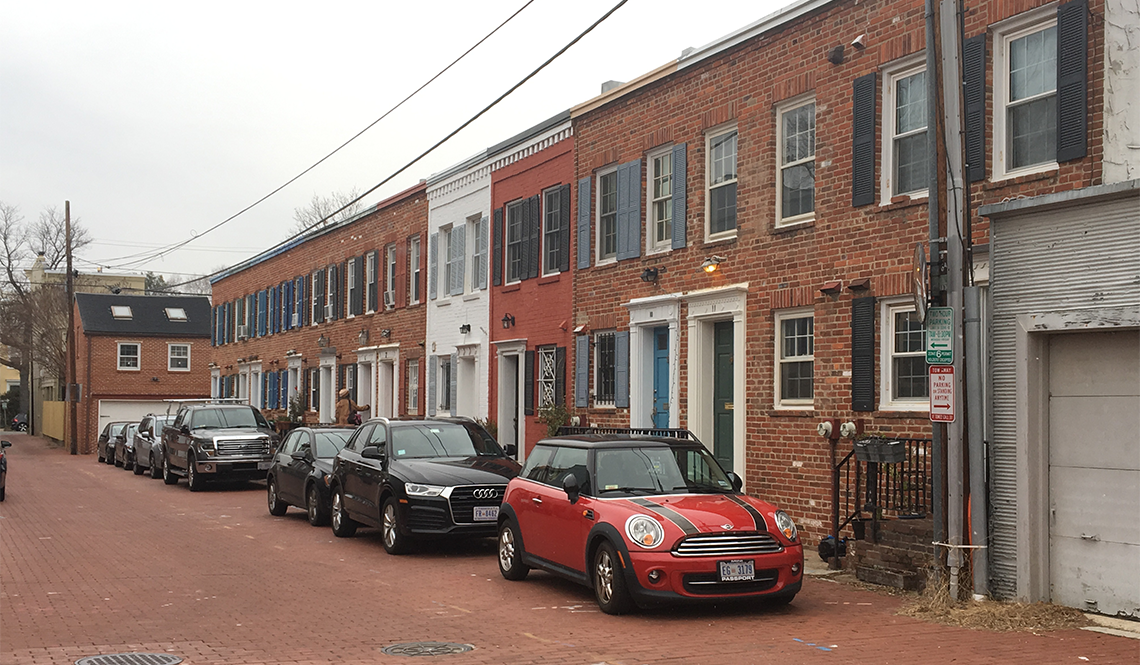 Brick townhomes in browns court dc