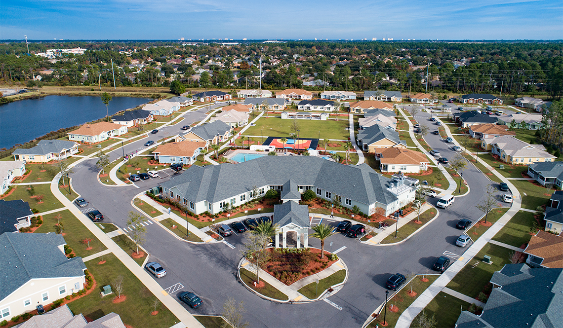 Aerial view of The Jacksonville Arc Village