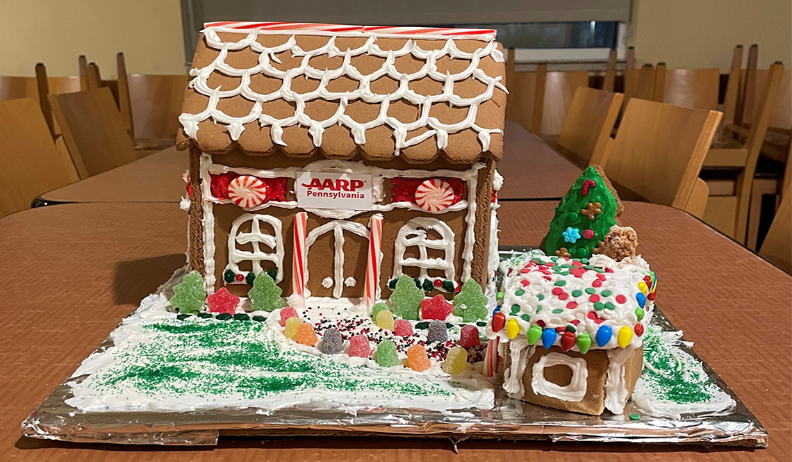 A gingerbread house with an ADU