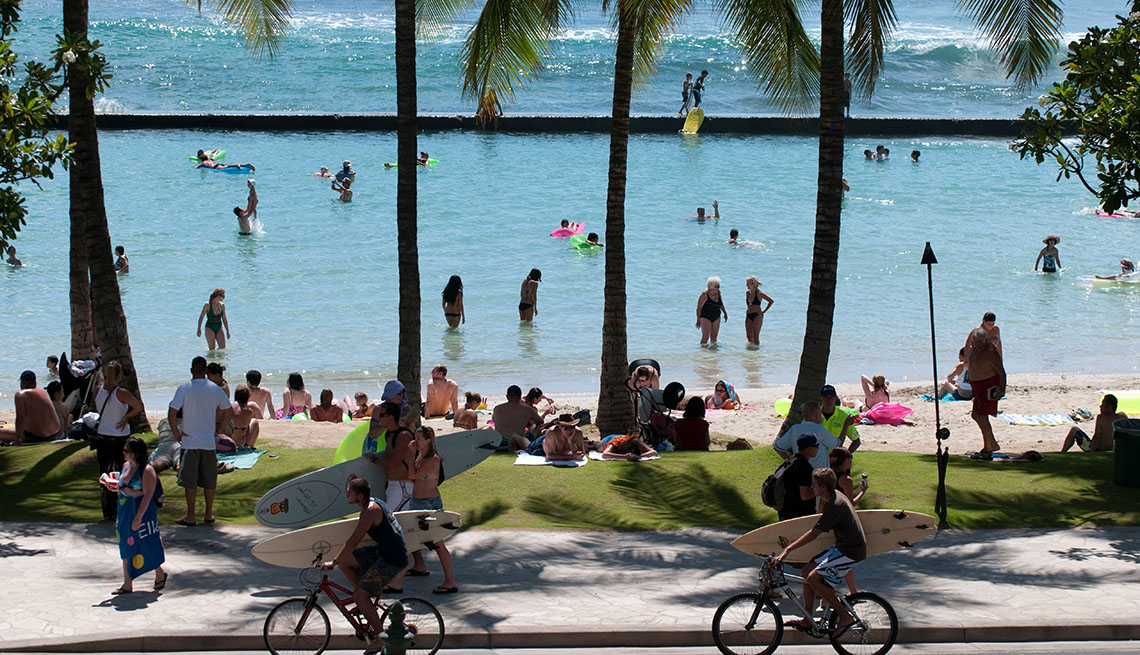 Honolulu, Hawaii, Island, People Enjoy The Beach, Livable Communities, Great Cities For Older Adults