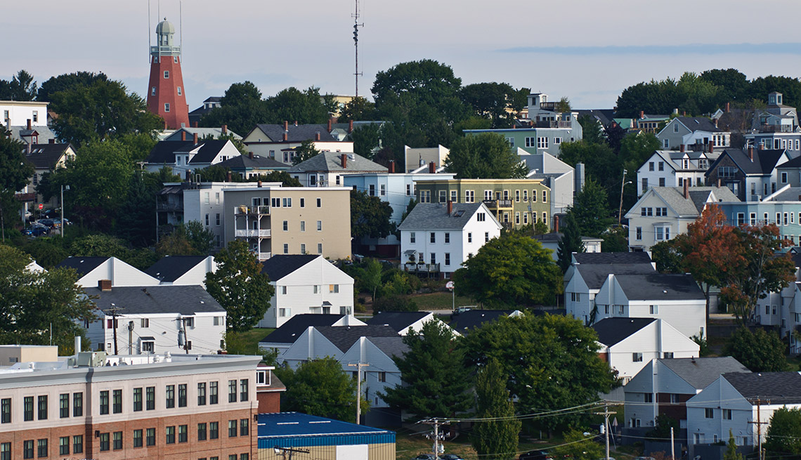 Scattered Buildings And Homes In Portland, Maine, New England, Livable Communities, Great Cities For Older Adults