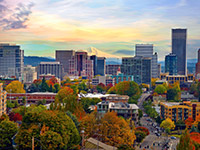 Skyline of Portland, OR; Livable Communities. Credit: Getty Images