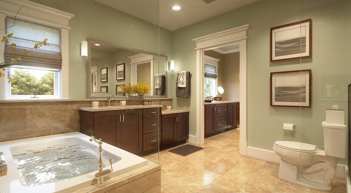 Bathroom, Tub, Toilet, Sinks, Residence, Livable Communities, 2014 Home For Life