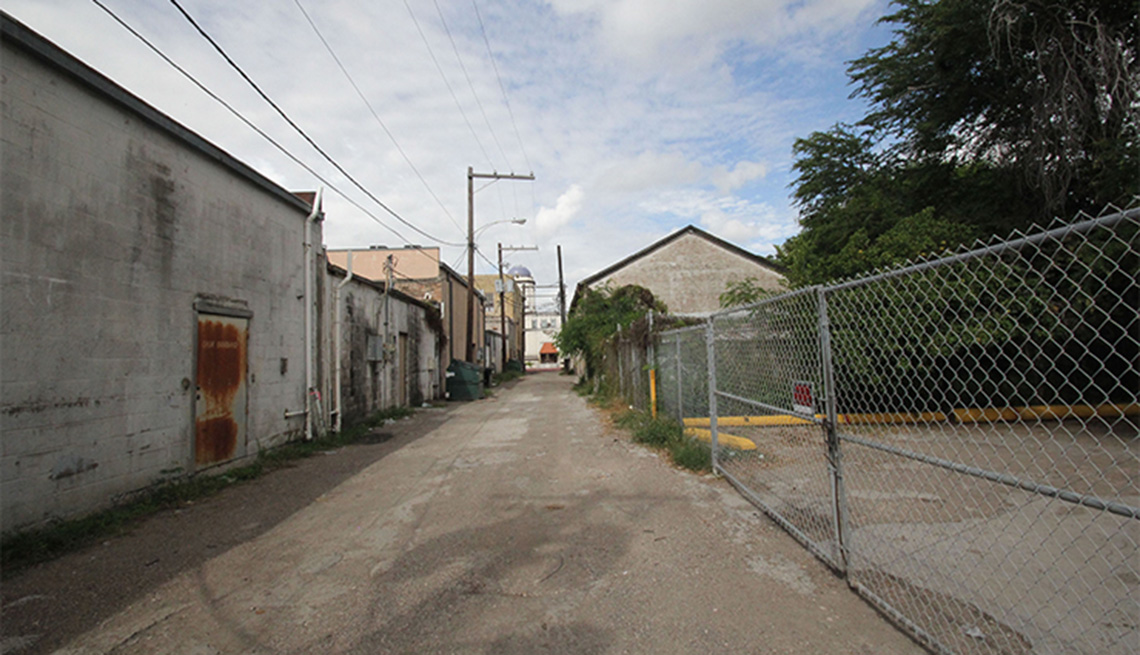 Before Shot Of Unused Space and Back Street, Livable Communities, Renovation