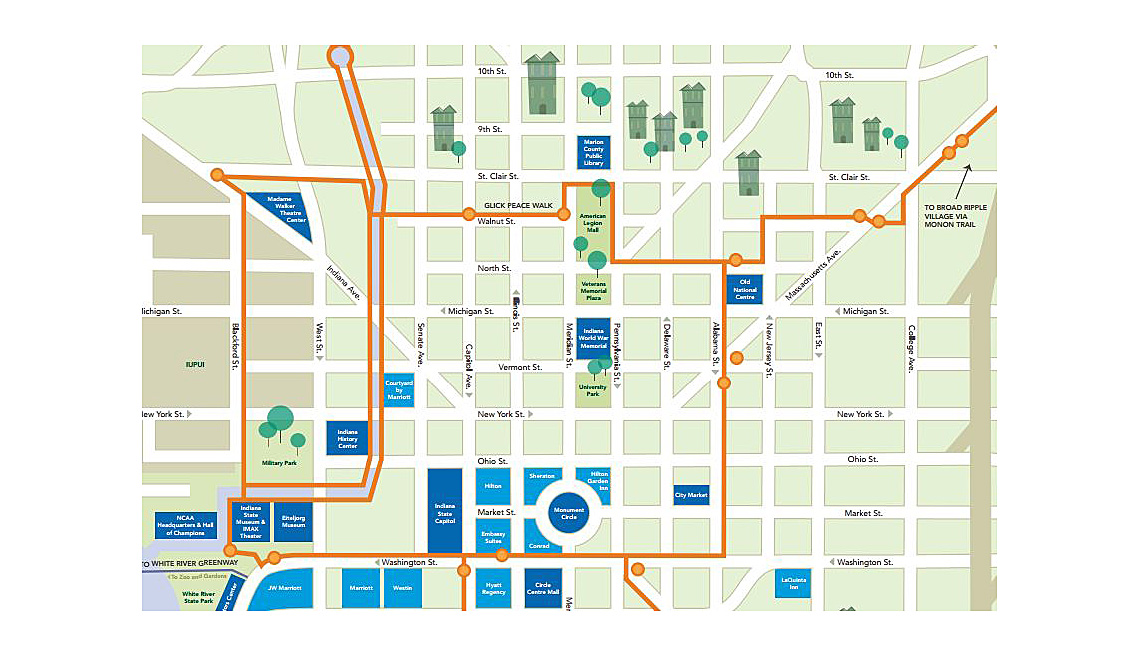 Map Showing A Trail Of Cultural Landmarks, Tourists, Inspiring Livability Efforts, Livable Communities