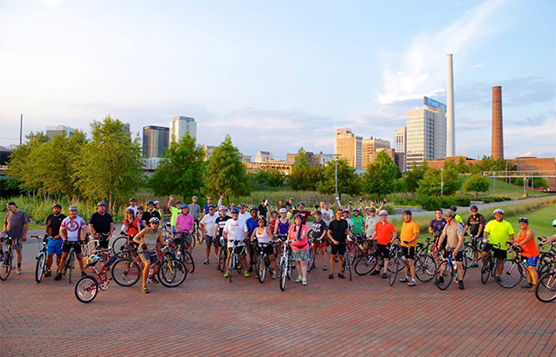 Bicyclists in Birmingham, Alabama's Tour de Ham