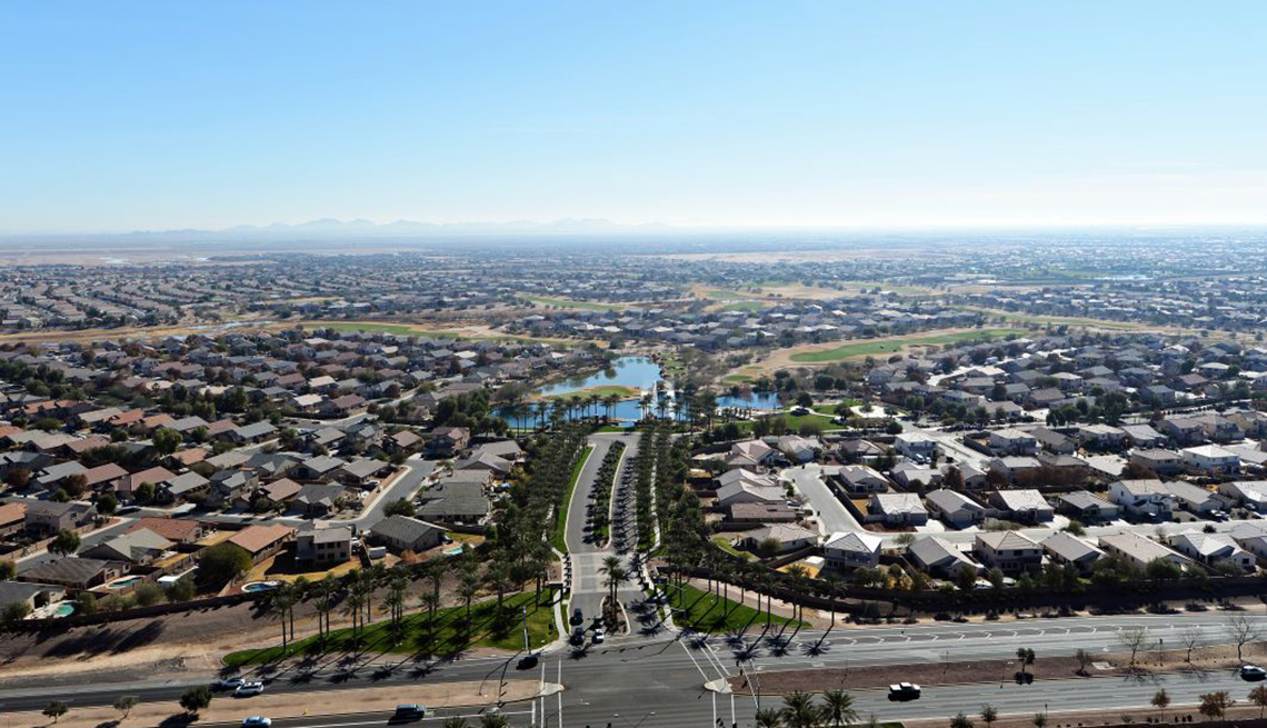 Aerial View Of Planned Community With Lake And Highway, Advocates Program, Livable Communities