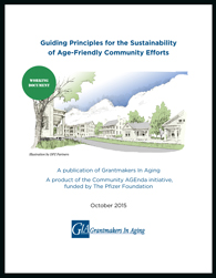 Cover of the report Guiding Principles for the Sustainability of Age-Friendly Community Efforts