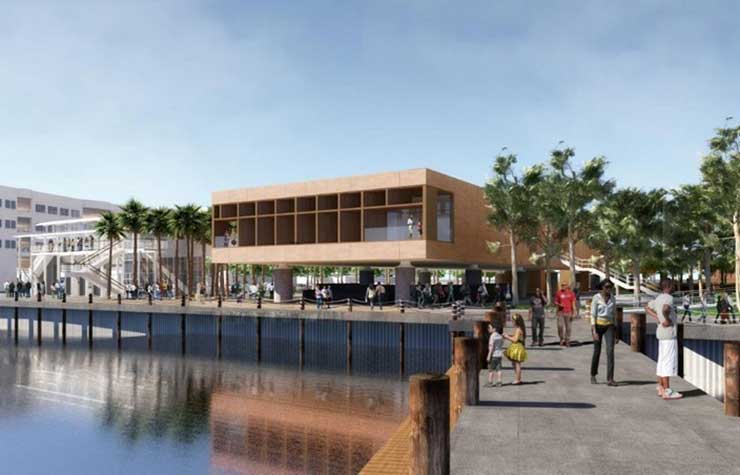 Artistic rendering of the proposed International African American Museum in Charleston, South Carolina