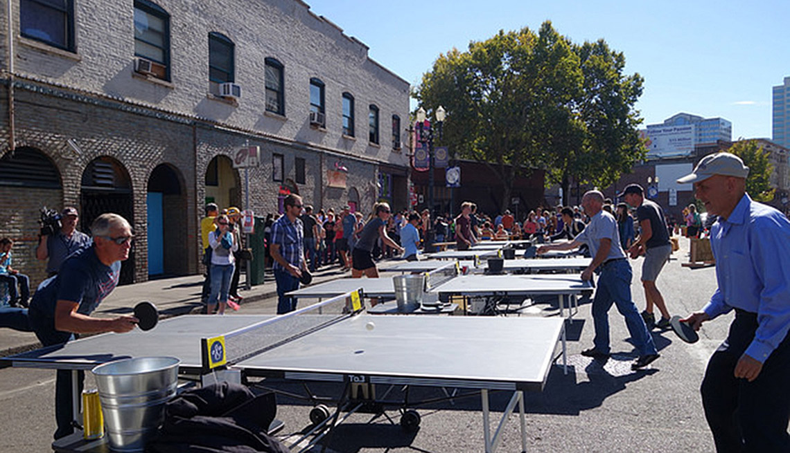 Pop Up Ping Pong Tables, Players, Portland, Oregon, Outdoors, Livable Communities