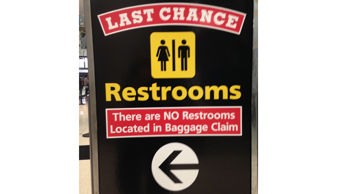 Restroom warning sign, BWI, Signs that Say So Much