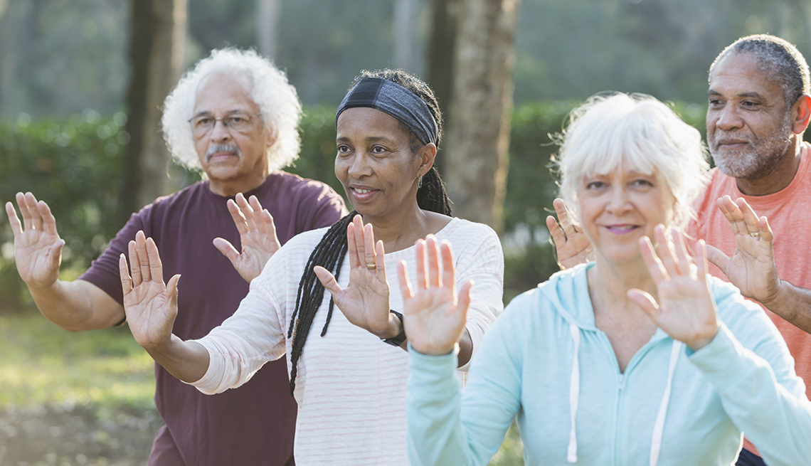 Tai Chi outdoors, Age Friendly Communties, AARP Livable Communities