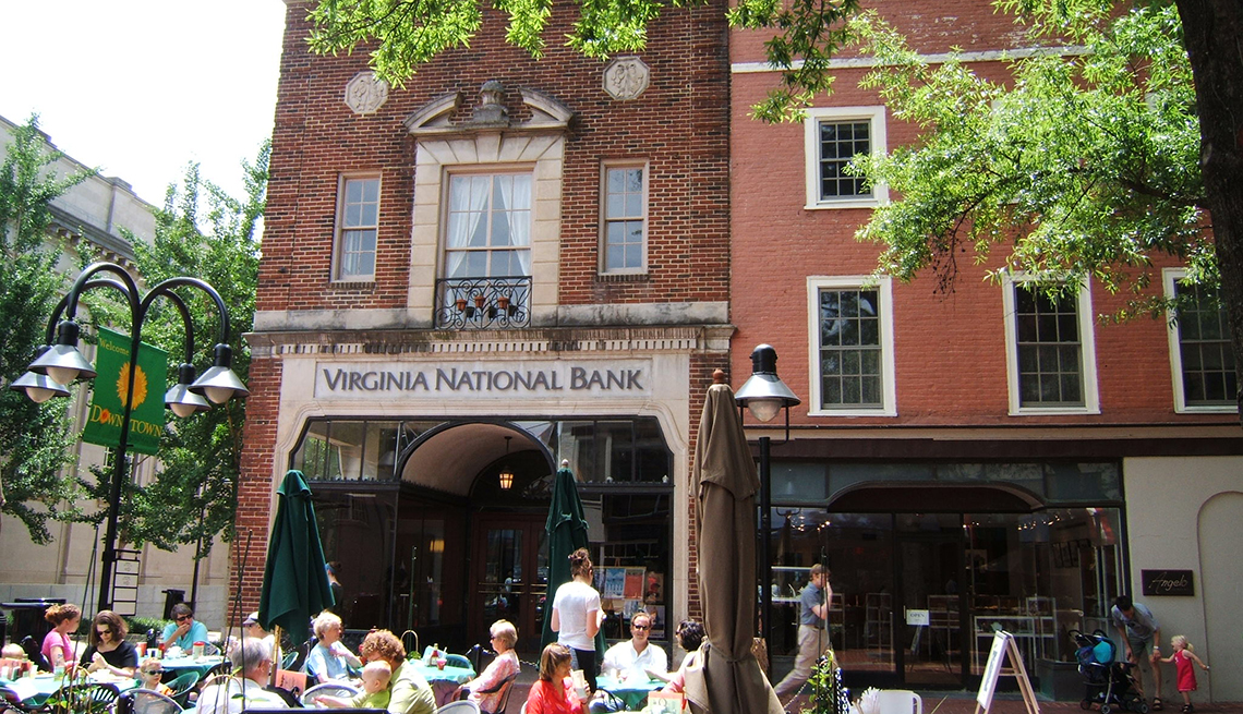 Sidewalks can be destinations, such as on E. Main Street in Charlottesville, Virginia