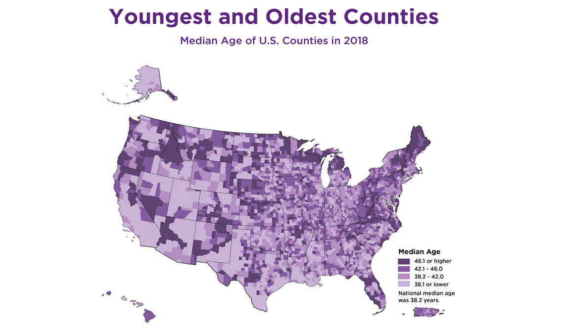 Youngest and Oldest Counties in the United States