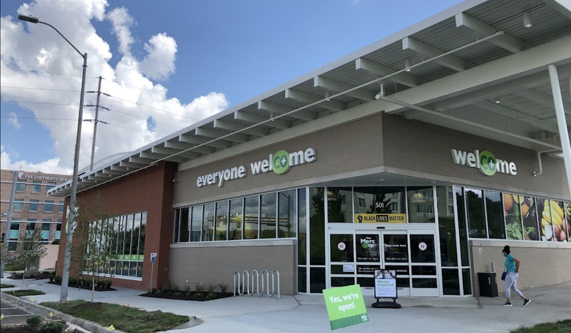 Exterior view of the Everyone Welcome store