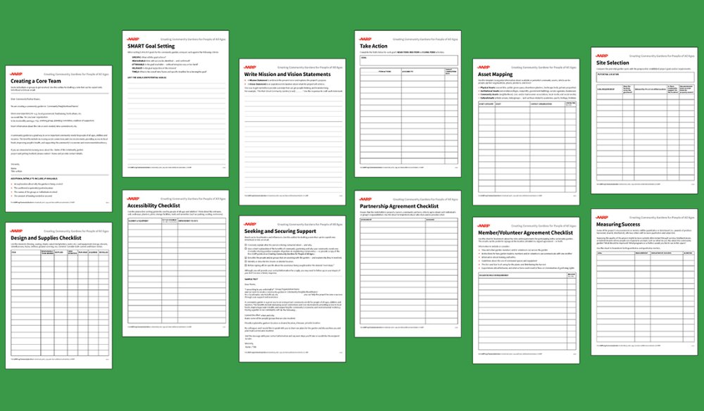Worksheets: Creating Community Gardens for People of All Ages