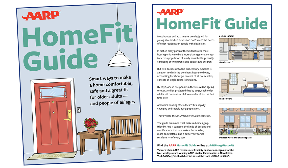 Front and back covers of the AARP HomeFit Guide