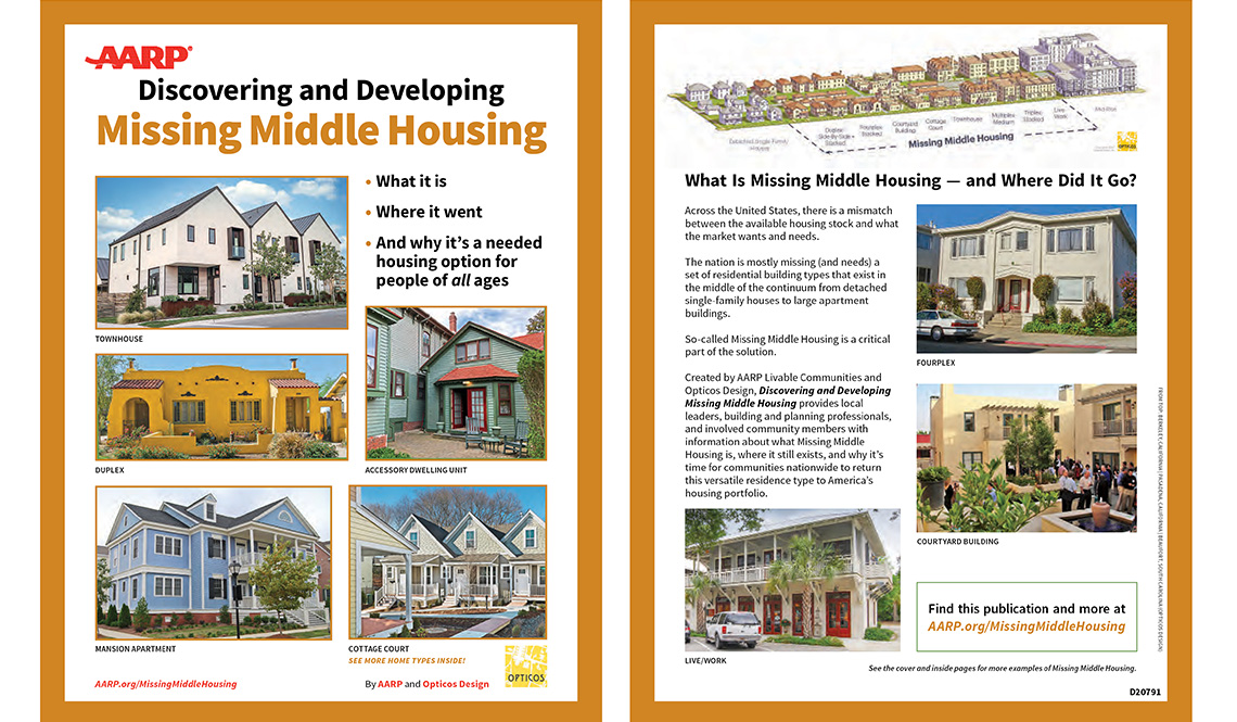 Front and back covers of Discovering and Developing Missing Middle Housing