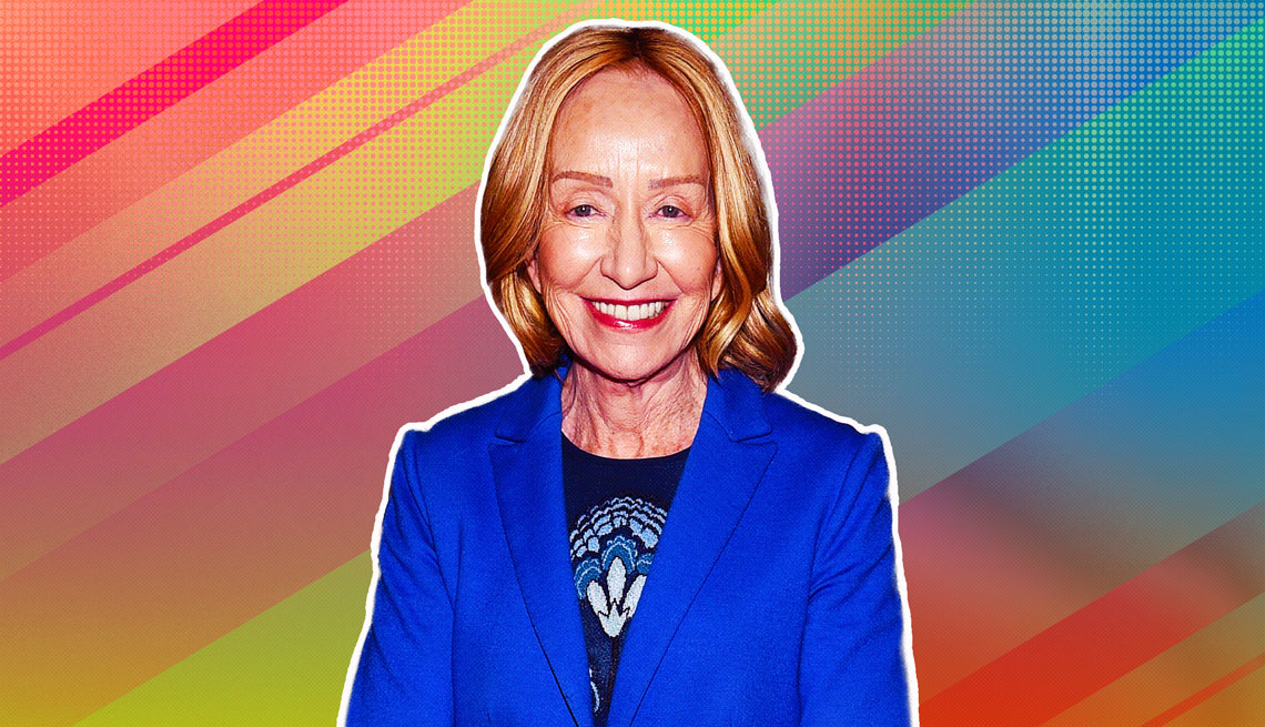 item 21 of Gallery image - Doris Goodwin outlined against a rainbow ombre background