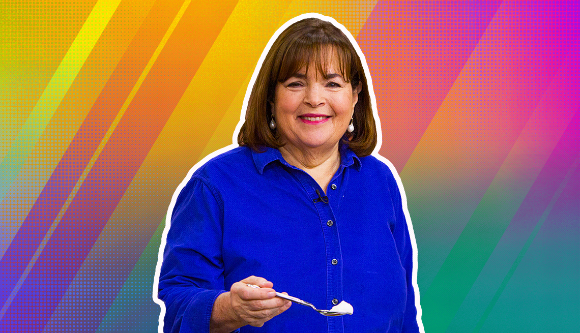 item 27 of Gallery image - Ina Garten outlined against a rainbow ombre background