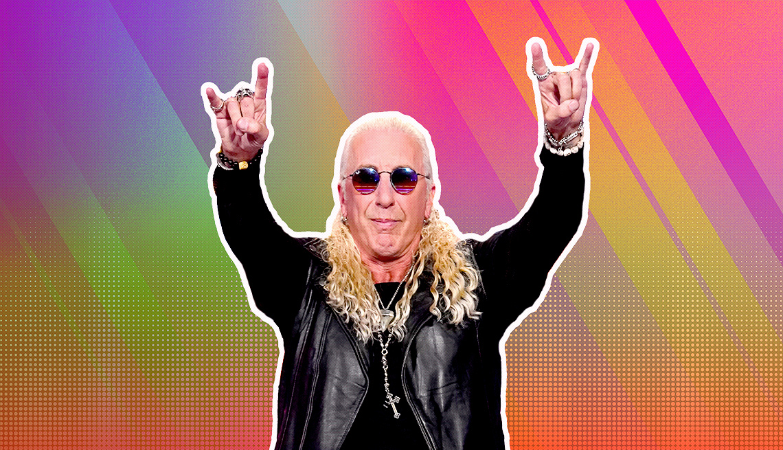 item 17 of Gallery image - Dee Snider outlined against a rainbow ombre background