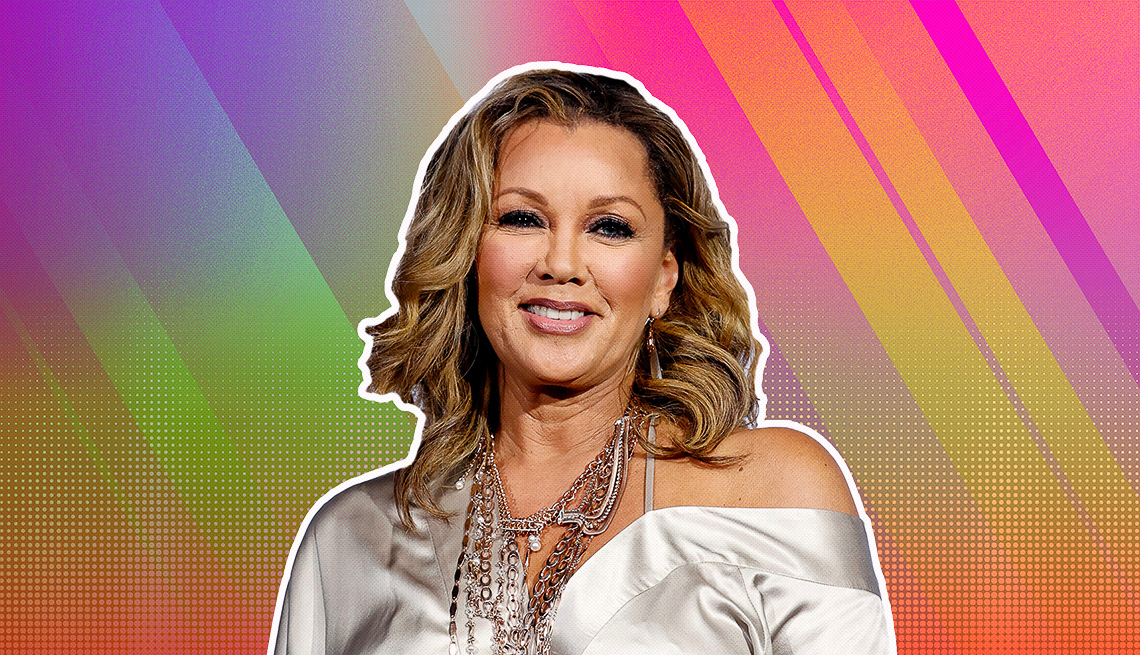 item 14 of Gallery image - Vanessa Williams outlined against a rainbow ombre background