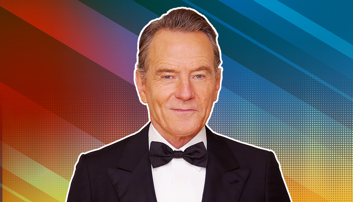 item 25 of Gallery image - Bryan Cranston outlined against a rainbow ombre background