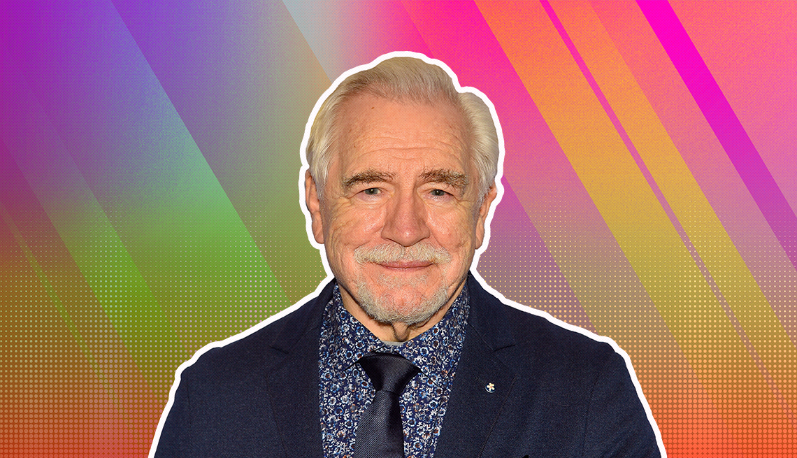 item 26 of Gallery image - Brian Cox outlined against a rainbow ombre background