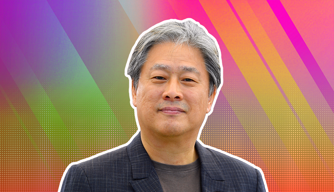 item 9 of Gallery image - Park Chan-wook outlined against a rainbow ombre background